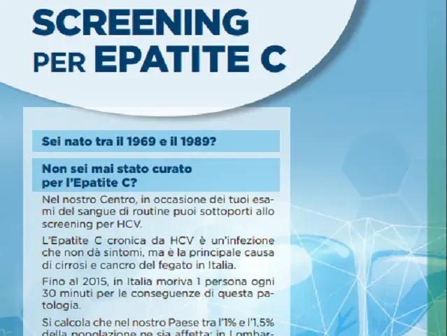 Screening gratuito Epatite C