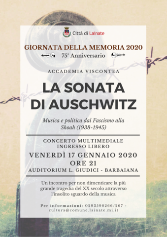 17 gennaio | La Sonata Auschwitz: Musica, racconti e immagini per non dimenticare 