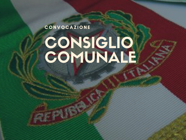 29 ottobre | Convocazione del Consiglio comunale in streaming